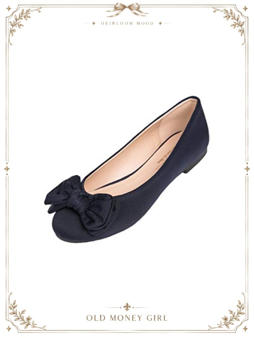 Round Toe Ballet Flats Bow Trim Slip On Casual Shoes